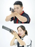  [아시안게임] 이종준·장국희, 사격 스키트 혼성 단체전 은메달