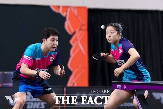 탁구 혼합 복식 세계랭킹 1위 임종훈(한국거래소)-신유빈(대한항공) 조가 2026 아이치·나고야 아시안게임 4강 진출에 성공하며 동메달을 확보했다. /대한탁구협회