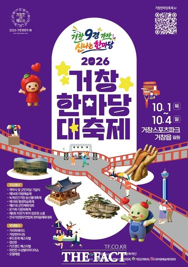 2026 거창한마당대축제’가 10월 1일부터 4일까지 4일간 거창스포츠파크 등 거창읍 일원에서 열린다. /거창군