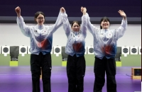 [아시안게임] 여자 25m 권총 단체전 은메달…봉서린 결선행 