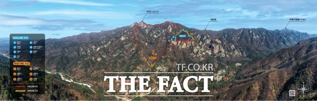 인제군 한게산성 전경 지도./ 인제군