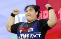  [아시안게임] 역도 박혜정, 한국 신기록에도 은메달…中 리원원에 밀려