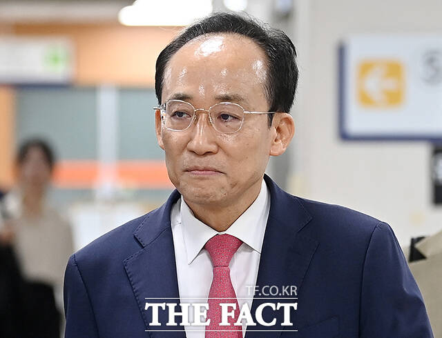 12·3 비상계엄 당시 국회의 계엄 해제 표결을 방해한 혐의로 기소된 추경호 대구시장이 30일 오전 서울 서초구 서울중앙지방법원에서 열린 1심 결심공판에 출석하고 있다. /임영무 기자