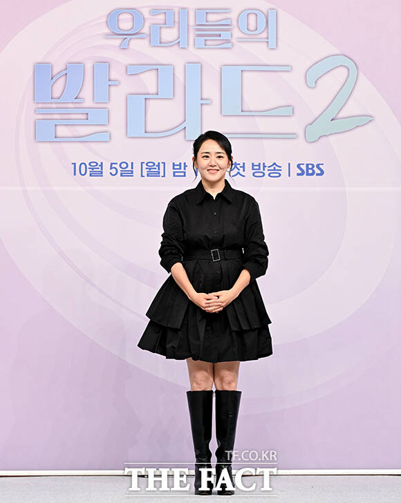 배우 문근영이 30일 오전 서울 양천구 SBS에서 열린 SBS 오디션 프로그램 '우리들의 발라드2' 제작발표회에 참석해 포즈를 취하고 있다. /박상민 기자