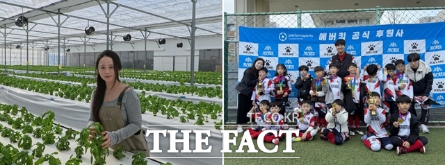 보령시에서 무농약 바질 친환경 스마트팜을 운영하는 조연수 '닷마지기' 대표(왼쪽)와 예산군에서 강진모 대표가 운영하는 '예산애플유나이티드'. /충남신용보증재단