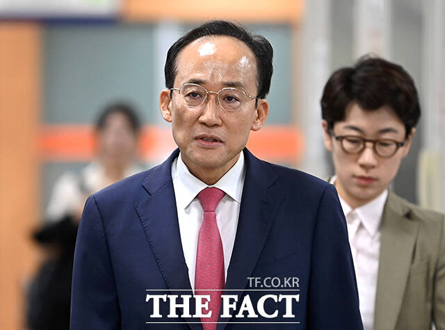 12·3 비상계엄 당시 국회의 계엄 해제 표결을 방해한 혐의로 기소된 추경호 대구시장이 30일 오전 서울 서초구 서울중앙지방법원에서 열린 1심 결심공판에 출석하고 있다. /임영무 기자