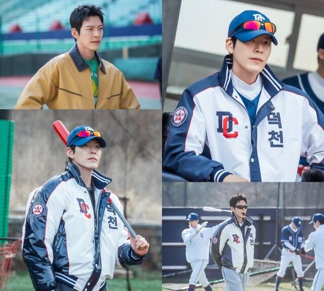 tvN 새 토일드라마 '기프트'에서 프로야구 선수 출신 감독으로 변신한 김우빈의 스틸컷이 공개됐다. /tvN