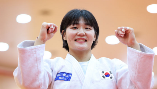한국 유도 김민주(광주교통공사)가 2026 아이치·나고야 아시안게임에서 은메달을 획득했다. / 뉴시스