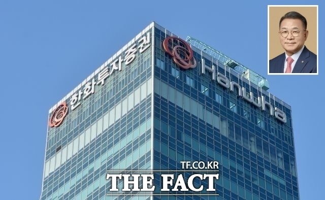 장병호(오른쪽 위) 한화투자증권 대표가 최대 9000억원 규모의 자본확충을 바탕으로 종합금융투자사업자 진입과 디지털자산 사업 확대에 나선다. 다만 IB·트레이딩 부진과 두나무 투자 집중은 과제로 꼽힌다. /한화투자증권