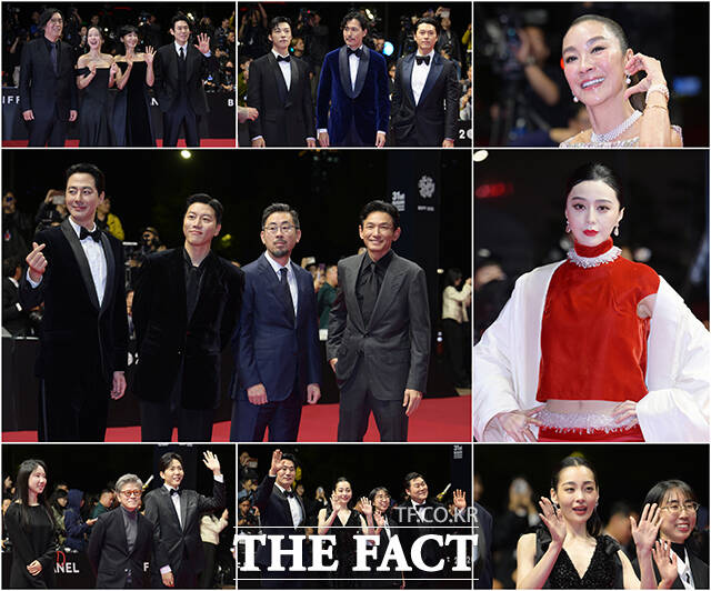 '제31회 부산국제영화제(BIFF)'가 6일 오후 부산 해운대구 영화의전당에서 열린 가운데 배우들이 레드카펫을 밟고 있다. /부산=박헌우 기자