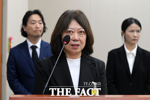 박수경 듀오 대표이사가 6일 오후 서울 여의도 국회에서 열린 과학기술정보방송통신위원회 국정 감사에 출석해 의원 질의에 답변하고 있다. /국회=서예원 기자