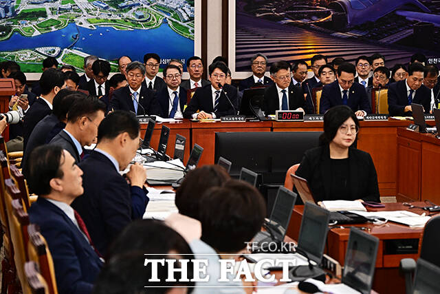 홍지선 국토교통부 장관이 7일 오전 서울 여의도 국회 국토교통위원회에서 열린 국토교통부에 대한 국정감사에 출석해 질의에 답변을 하고 있다. /국회=배정한 기자