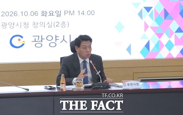광양시가 섬진강유역환경청 신설과 광양 유치 타당성 검토에 들어간 가운데. 6일 박성현 시장이 유치 필요성에 대해 역설하고 있다. /광양시