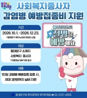  동대문구, 복지 종사자 접종비 1인당 최대 3만원 지원