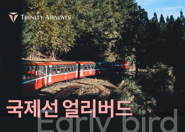 트리니티항공이 이달 23일까지 공식 홈페이지 및 모바일 앱에서 해외 노선을 대상으로 '국제선 얼리버드 프로모션'을 진행한다. /트리니티항공