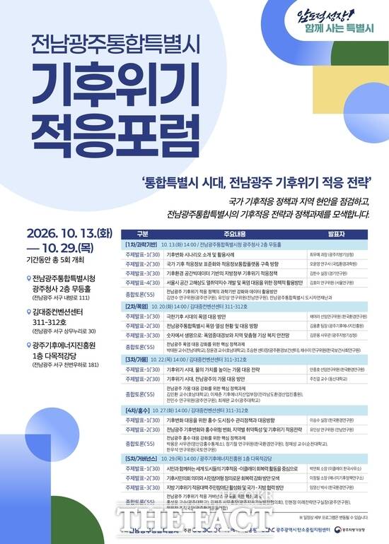 '기후위기 적응포럼' 홍보 포스터. /전남광주시