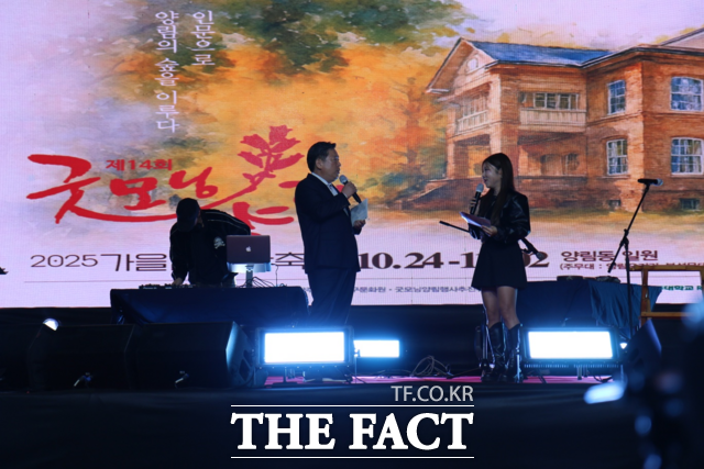지난 2025년 '제14회 굿모닝 양림' 축제 개막식에서 김병내 전남광주시 남구청장이 인사말을 하고 있다. /전남광주시 남구