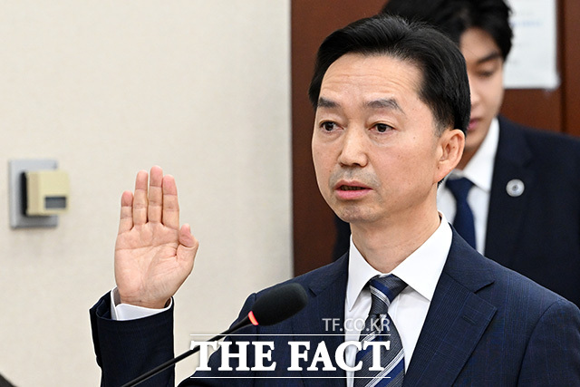 인사말 하는 김지용 초대 중대범죄수사청장 후보자.
