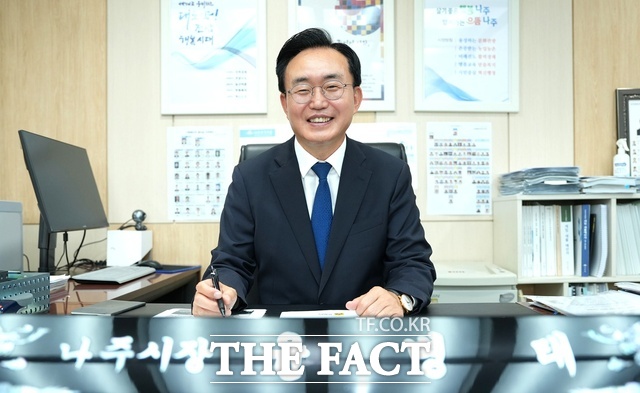 윤병태 나주시장이 민선9기 출범 100일을 맞아 나주 대도약 구상을 밝히고 있다. /나주시