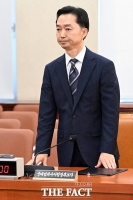  굳은 표정으로 인사청문회 참석한 김지용 중수청장 후보자 [포토]