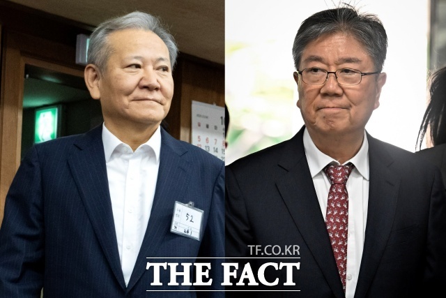 윤석열 전 대통령 관저 이전 의혹으로 재판에 넘겨진 김대기 전 대통령 비서실장(오른쪽)과 이상민 전 행정안전부 장관의 변론이 16일 마무리된다./더팩트DB