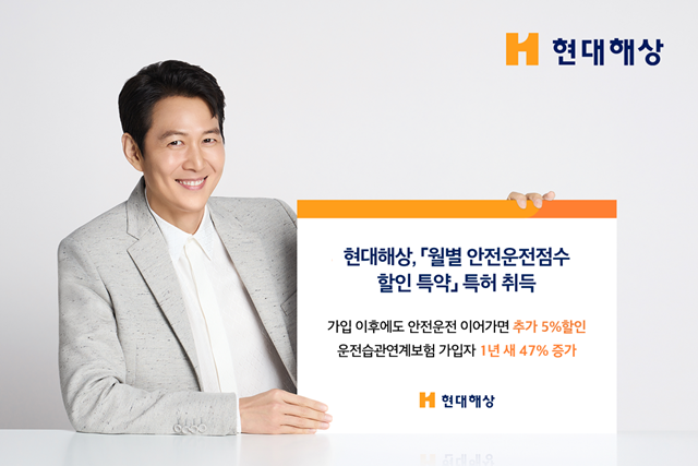 현대해상화재보험이 '월별 안전운전점수 할인 특약'의 핵심 기술에 대한 특허를 취득했다. /현대해상