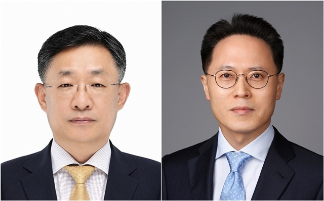 김민철 ㈜두산 대표이사 사장(왼쪽)과 박상현 두산에너빌리티 대표이사 사장이 16일 부회장으로 승진했다. /두산