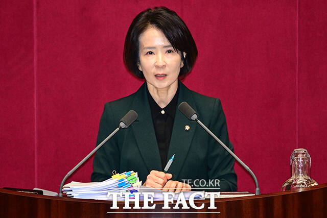 최수진 국민의힘 원내수석대변인이 18일 김민석 더불어민주당 대표를 향해