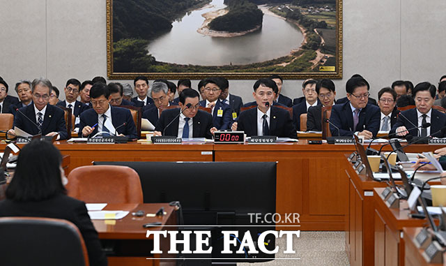 하만식 해양경찰청장이 19일 오후 서울 여의도 국회 농림축산식품해양수산위원회에서 열린 해양경찰청, 수산업협동조합중앙회 등에 대한 국정감사에서 의원 질의에 답변하고 있다. /국회=서예원 기자