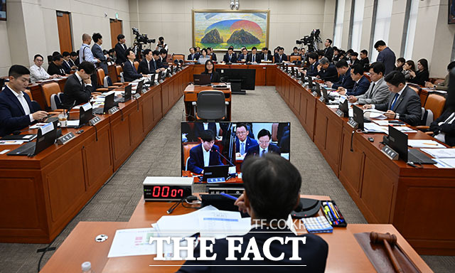 이찬진 금융감독원장이 증인 선서를 하고 있다.
