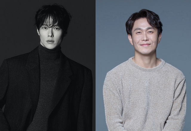 배우 장기용(왼쪽)과 오정세가 MBC 새 금토드라마 '라인의 법칙'으로 호흡을 맞춘다. 작품은 2027년 상반기에 방송될 예정이다. /UAA, 프레인TPC