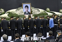  침통함 속 거행된 고 김진석 소방위 영결식 [TF사진관]