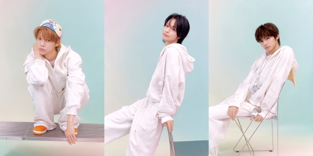 유어즈의 보현 효 카이(왼쪽부터)는 새 앨범을 준비하면서 팀워크가 한층 탄탄해졌다고 밝혔다./피나클엔터테인먼트