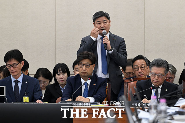 답변하는 염민섭 한국보건의료정보원장.