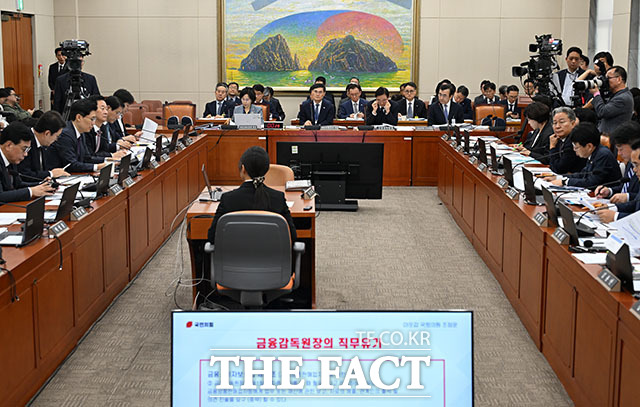 이찬진 금융감독원장이 19일 오전 서울 여의도 국회에서 열린 정무위원회의 금융감독원 등에 대한 국정감사에 출석해 의원 질의에 답변하고 있다. /국회=서예원 기자