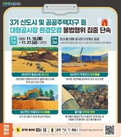  경기도, 대형 공사장 210곳 환경오염 집중단속…비산먼지·폐기물 등