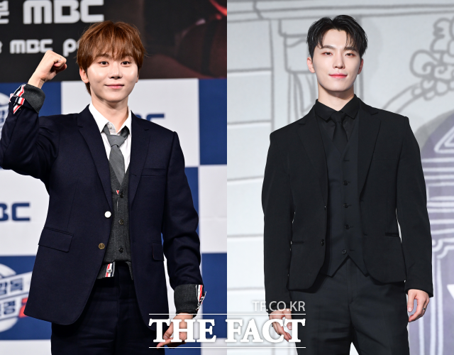 세븐틴 승관(왼쪽)과 디노가 26일 입대해 육군 군악병으로 국방의 의무를 다한다. /더팩트 DB