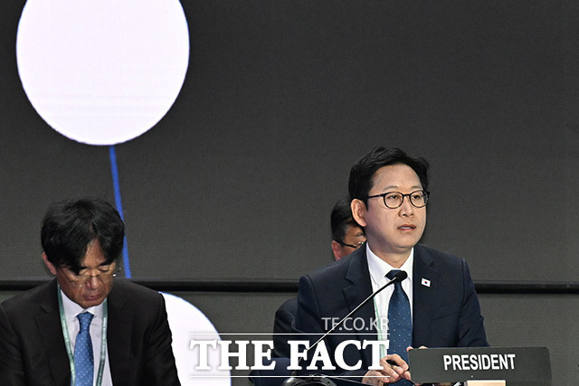 배경훈 부총리가 기조발언을 하고 있다.