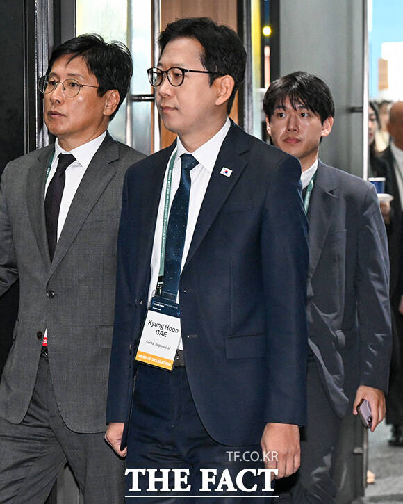 배경훈 부총리가 기조발언을 하고 있다.
