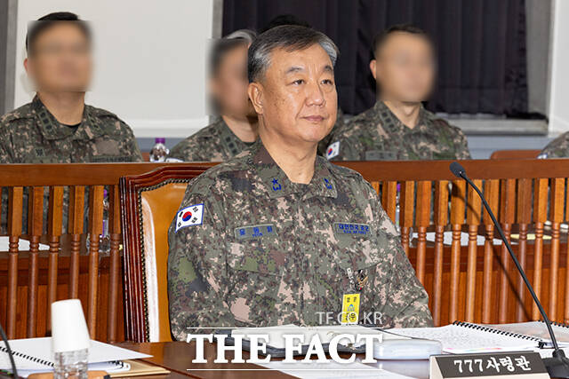 정보위 국정감사 출석한 윤동원 777사령관.