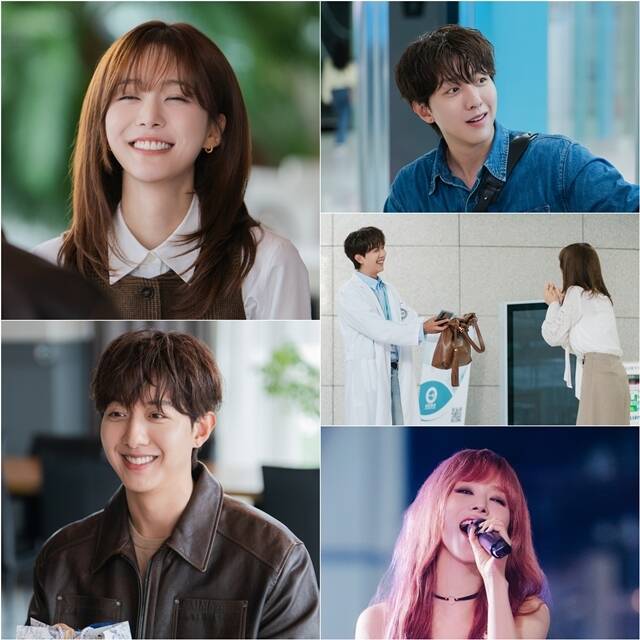 MBN 새 수목드라마 '보스의 노골적 취향'에서 호흡을 맞춘 배우 오세영(위 왼쪽)과 이정신의 스틸이 공개됐다. /가딘미디어