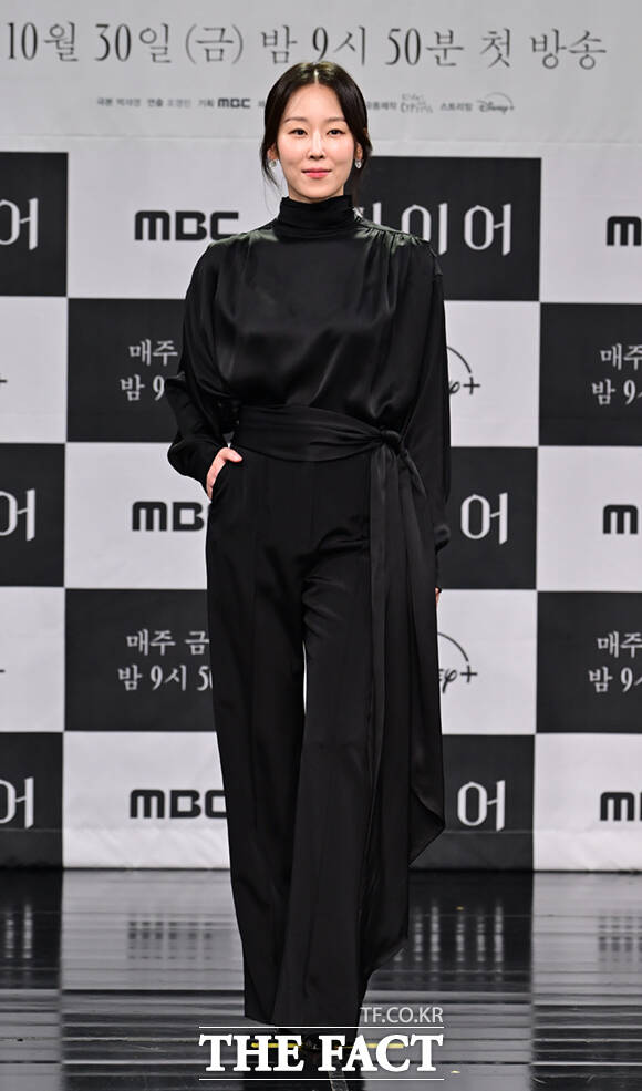 배우 서현진이 28일 오후 서울 마포구 상암동 MBC 골든마우스홀에서 열린 새 금토드라마 '라이어' 제작발표회에 참석해 포즈를 취하고 있다. /이새롬 기자