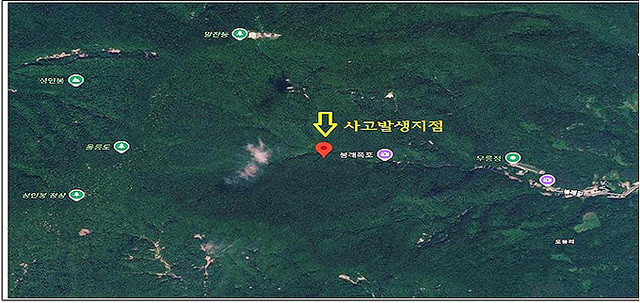 사고발생지점. /포항남부소방서 울릉119 안전센터