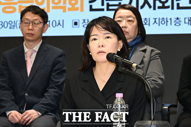 이지숙 아주대학교병원 소아전문응급의료센터장이 발언하고 있다.