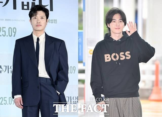 배우 박희순(왼쪽)과 엑소 수호가 영화 '아버지의 비밀'로 호흡을 맞춘다. /더팩트 DB