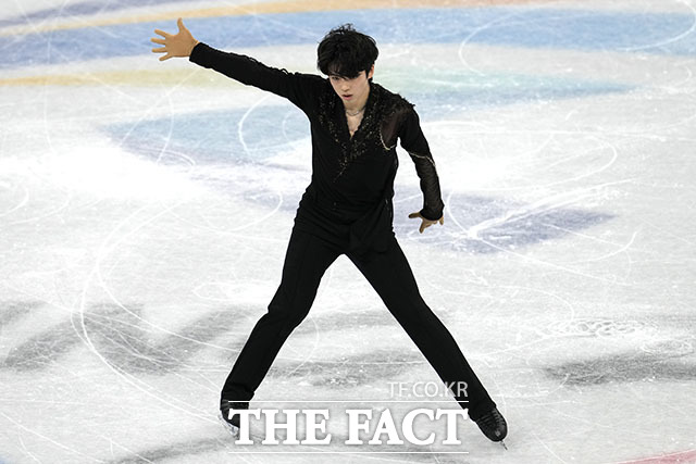 개인 최고 점수 기록한 차준환. /베이징=AP.뉴시스