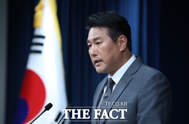 김태효 전 국가안보실 1차장이 지난 2023년 8월 서울 용산 대통령실 청사에서 한미일 정상회의 관련 브리핑을 하고 있다./뉴시스