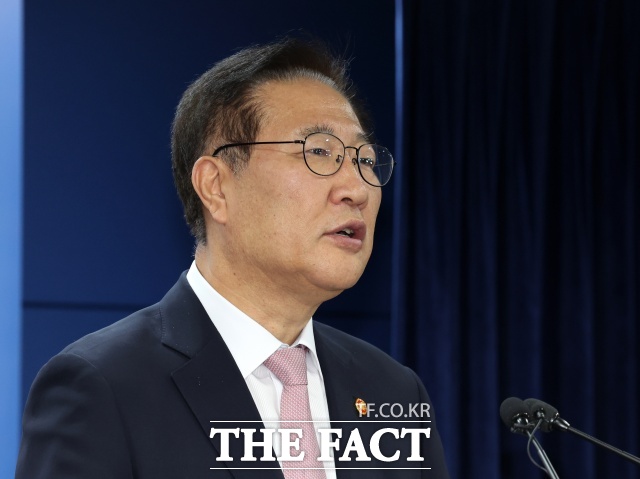 박성재 법무부 장관이 지난 9일 오전 서울 종로구 정부서울청사에서 채 상병 특검법 재의요구 관련 브리핑을 하고 있다. /뉴시스