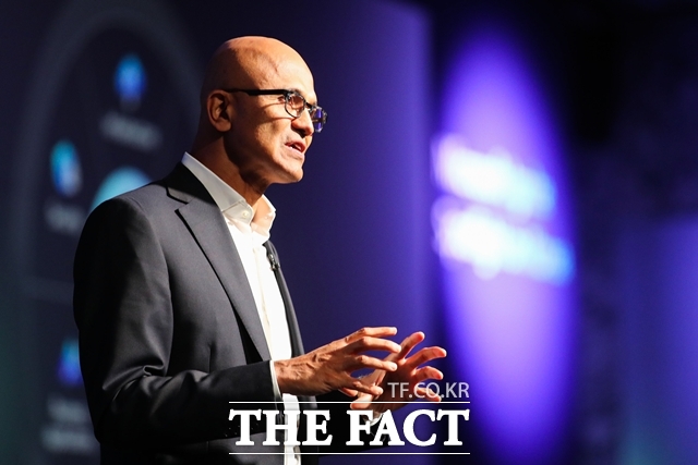 사티아 나델라 마이크로소프트 CEO가 연사로 나서는 AI 투어 인 서울이 오는 26일 서울 양재 aT센터에서 열린다. /뉴시스
