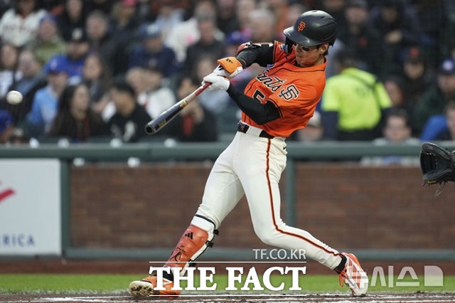 이정후가 2일(한국시간) 콜로라도전에서 선발에서 빠졌다. 최근 타격감이 떨어진데 따른 조치로 풀이된다. /뉴시스